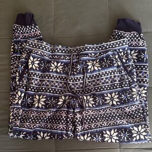 Nautica Blue and White Patterned Pants